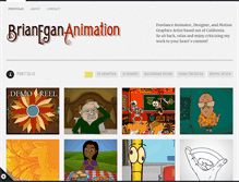 Tablet Screenshot of brianegananimation.com